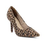 Scarpin Feminino Via Marte Animal Print - Mascavo