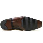 Sapato Social Artesanal Masculino Calvest Em Couro Snake Preto Com Metal Dourado