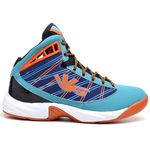 Tênis De Six Street Basquete GET UP - Azul Celeste e Laranja