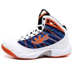 Tênis Six Street De Basquete GET UP - Branco Azul e Laranja