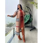 Cardigan Cleo Tricot Caramelo Listrado 