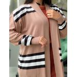 Cardigan Cleo Tricot Caramelo Listrado 