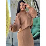 Conjunto Grazi Caramelo Tricot 