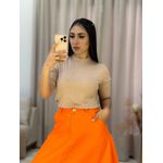 Blusa Julia Malha Canelada Nude
