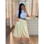 Saia Midi Larissa Creme 