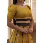 Vestido Dubai Tricot Dourado