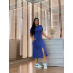 Vestido Cintia Azul Carbono