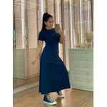 Vestido Leonora Azul Marinho