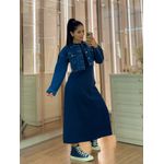 Jaqueta Rebeca Cropped Jeans 