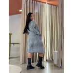 Sobretudo Irlanda Tweed Preto E Branco