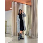 Sobretudo Irlanda Tweed Preto E Branco