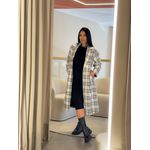 Sobretudo Alemanha Off White E Preto