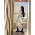 Sobretudo Alemanha Off White E Preto