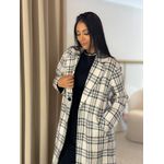 Sobretudo Alemanha Off White E Preto