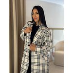 Sobretudo Alemanha Off White E Preto