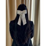 Laço De Luxo Xadrez Branco E Preto