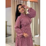 Vestido Brenda Bordo E Branco