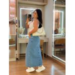 Saia Rebeca Jeans Jeans Claro