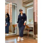 Conjunto Charlotte Risca De Giz Azul Marinho