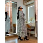 Saia Cleo Tweed Preto E Branco