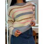 Tricot Isabela Azul E Off White