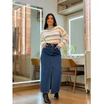 Tricot Isabela Azul E Off White