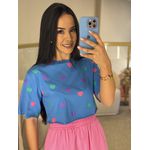 T-shirt Agna Cropped Azul
