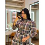 Vestido Cloe Xadrez Marrom