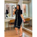 Vestido Juliene Tricot Preto