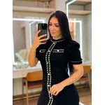 Vestido Juliene Tricot Preto
