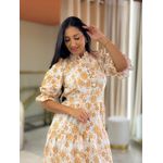 Vestido Melissa Caramelo E Laranja