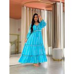 Vestido Raissa Azul Turquesa