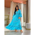 Vestido Raissa Azul Turquesa