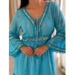 Vestido Raissa Azul Turquesa