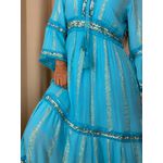Vestido Raissa Azul Turquesa