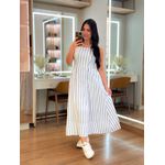 Vestido Vivian Azul E Branco