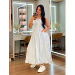 Vestido Vivian Azul E Branco