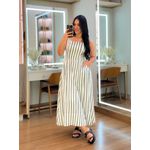 Vestido Vivian Off White E Preto