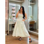 Vestido Vivian Off White E Preto