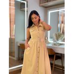 Vestido Karina Areia