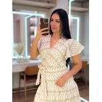 Vestido Jasmine Nude E Branco