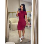 Vestido Tubinho Bordo