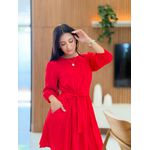 Vestido Antonela Vermelho Liso