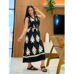 Vestido Emili Preto E Off White