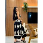 Vestido Emili Preto E Off White