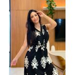 Vestido Emili Preto E Off White