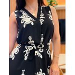 Vestido Emili Preto E Off White