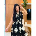 Vestido Emili Preto E Off White