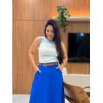 Blusa Isabela Azul Bebe E Off White