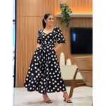 Vestido Juliana Preto E Off White